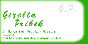 gizella pribek business card